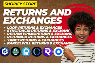 setup shopify return and exchanges primereturn returngo parceliwill yanet loop