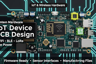 design iot device pcb with wifi ble lora microcontroller and low power hardware