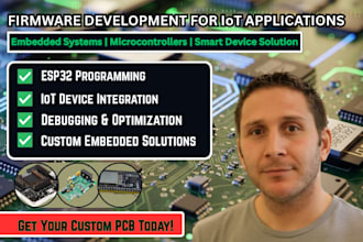 firmware development for iot applications, stm32, esp32 and arduino