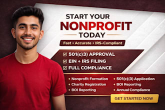 register nonprofit, file 501c3, ein, and charity compliance in USA