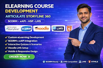 create articulate storyline scorm elearning course xapi h5p moodle lms website