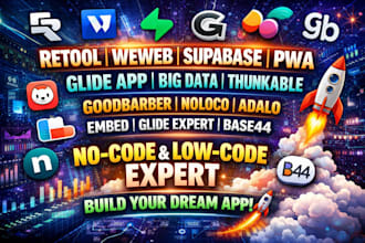 build fix install retool weweb pwa superbase noloco adalo base 44 thunkable