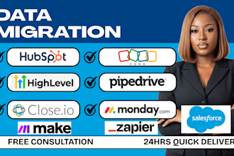 data migration salesforce to hubspot zoho gohighlevel close pipedrive monday crm