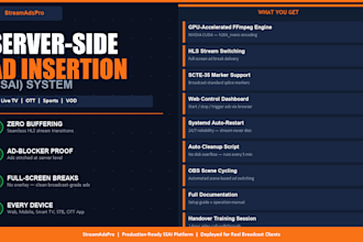 set up server side ad insertion ssai system for live hls and ott streaming