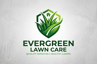 design a clean and professional lawn care logo