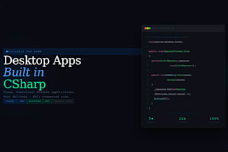 build a windows desktop application in csharp for your business
