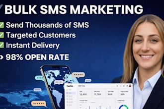 send bulk sms marketing, text message campaign, bulk email blast and sms blast
