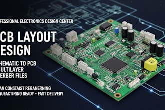 convert schematic to pcb layout with gerber files for embedded and iot hardware