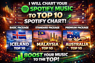 organically chart your spotify track to top 10 spotify chart in any country