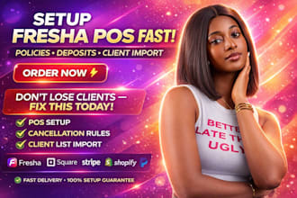 setup fresha pos cancellation policies deposit requirements import clients list