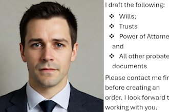 draft wills, trusts, power of attorney and probate documents
