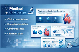 design medical healthcare clinical presentation slide for conference or research
