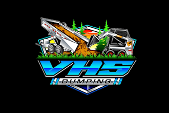 create high quality beautiful skid steer and dump trailer logo design