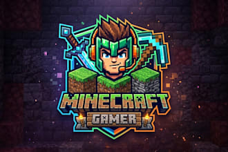 design a custom minecraft gamer logo