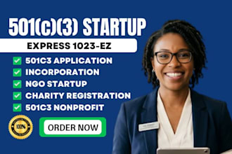 handle your 501c3 application ngo startup compliance non profit incorporation US
