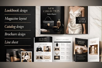 design luxury lookbook catalog brochure magazine layout for marketing