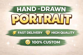 draw a handmade charcoal portrait from your photo