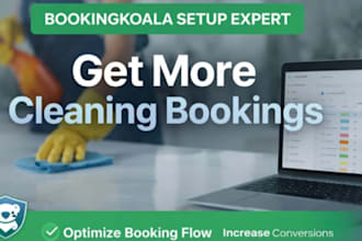 cleaning service website with booking koala, booking koala website, bookingkoala