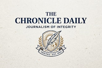 design a professional and modern newspaper brand logo