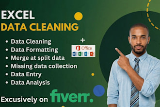 clean, format, merge, split excel data