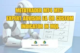 code your metatrader mt4 mt5 expert advisor ea or custom indicator in mql