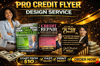 design high converting credit repair flyer
