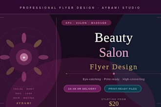 design fashion and beauty salon menu, spa price lists, and editable catalog