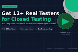 provide real testers for google play closed testing 12 testers