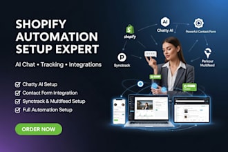 setup shopify chatty ai powerful  contact synctrack parkour multifeed website