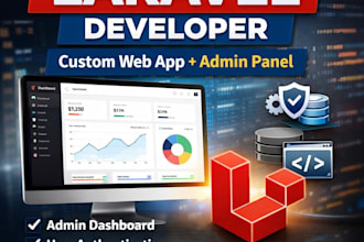 develop a custom laravel web application with admin panel