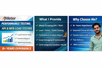create advanced jmeter performance test scripts for your API or web appli