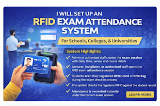 set up rfid exam attendance system colleges universities