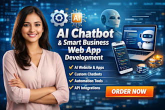 ai chatbot integrated website or smart business web app
