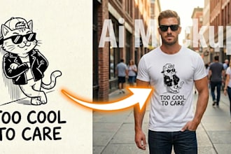 create realistic ai mockups for t shirt and apparel branding