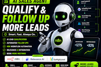 build an ai sales agent with n8n  relevance ai to qualify and follow up leads