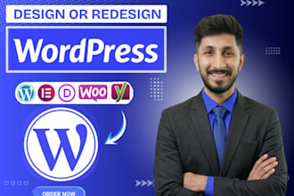 design or redesign website with wordpress, elemetor pro, wocommerce and divi web