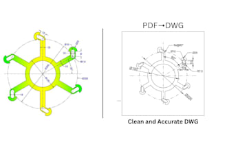 convert PDF, sketch or image to autocad dwg drawing