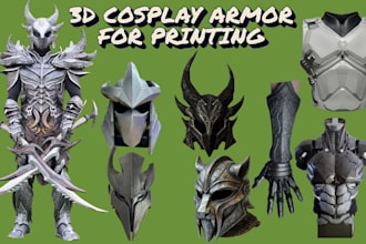 3d cosplay creation 3d wearable armor 3d helmet 3d mask knight armor 3d printing