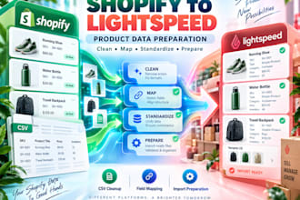 clean, map and prepare shopify product data for lightspeed import