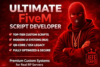 create custom fivem scripts with UI and full systems