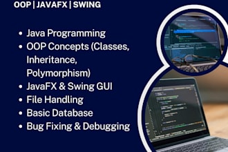 develop java oop and gui applications