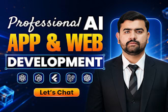 do ai web app, ai software, ai website development as full stack web developer