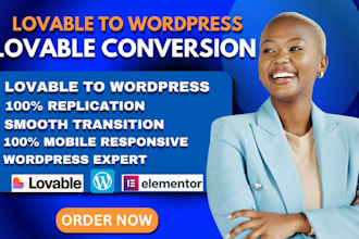 convert lovable to wordpress, redesign lovable website on wordpress