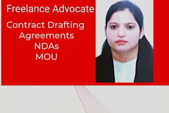 be your lawyer for legal agreements, terms and conditions, mou and ndas