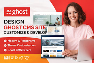 build ghost cms website ghost blog writer newsletter redesign landing page craft