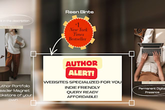 design professional author site or book landing page with indie writer benefits