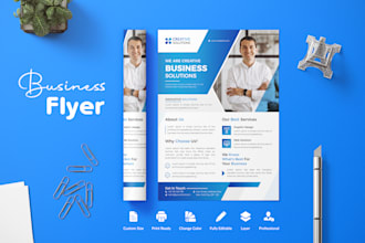 design urgent business one pager dl flyer ad banner marketing material