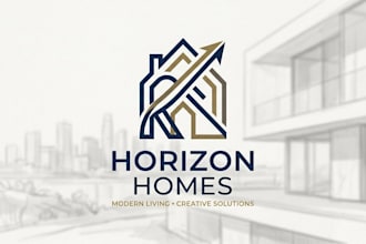 design a professional and modern real estate logo