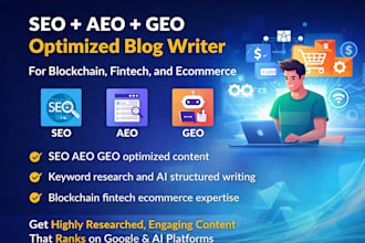 write SEO aeo optimized blog posts for blockchain ecommerce