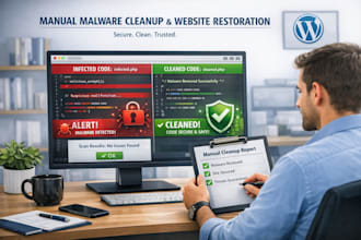 clean malware and restore hacked wordpress website